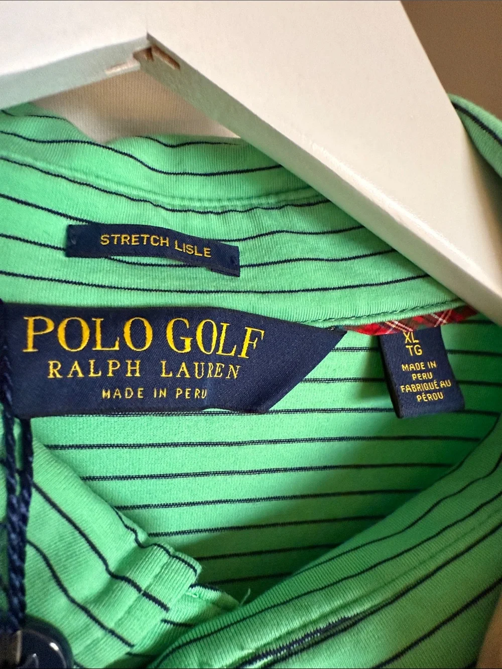 Polo Golf by Ralph Lauren Mint Green Thin-Striped Pocket Polo